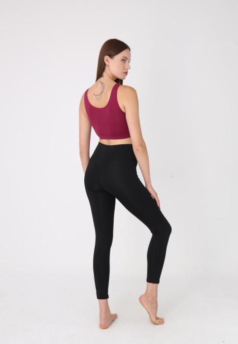 Bustieră Lejeră cu Bretele Late – Fără Push-up,Culoare Bordo,Engros